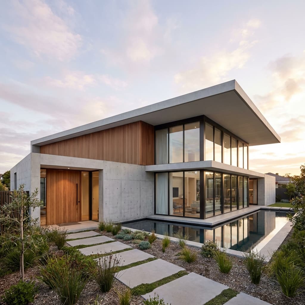 Luxe vrijstaande woning en architectuur voorbeeld